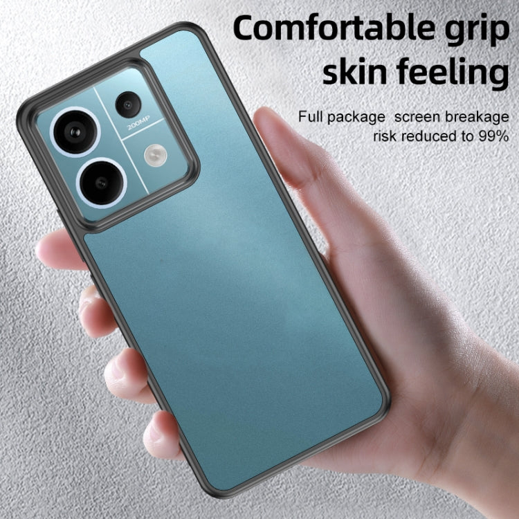 For Xiaomi Redmi Note 13 Pro Armor Clear TPU Hard PC Phone Case(Matte Black) - Note 13 Pro Cases by PMC TechLife | Online Shopping South Africa | PMC TechLife | Buy Now Pay Later Mobicred