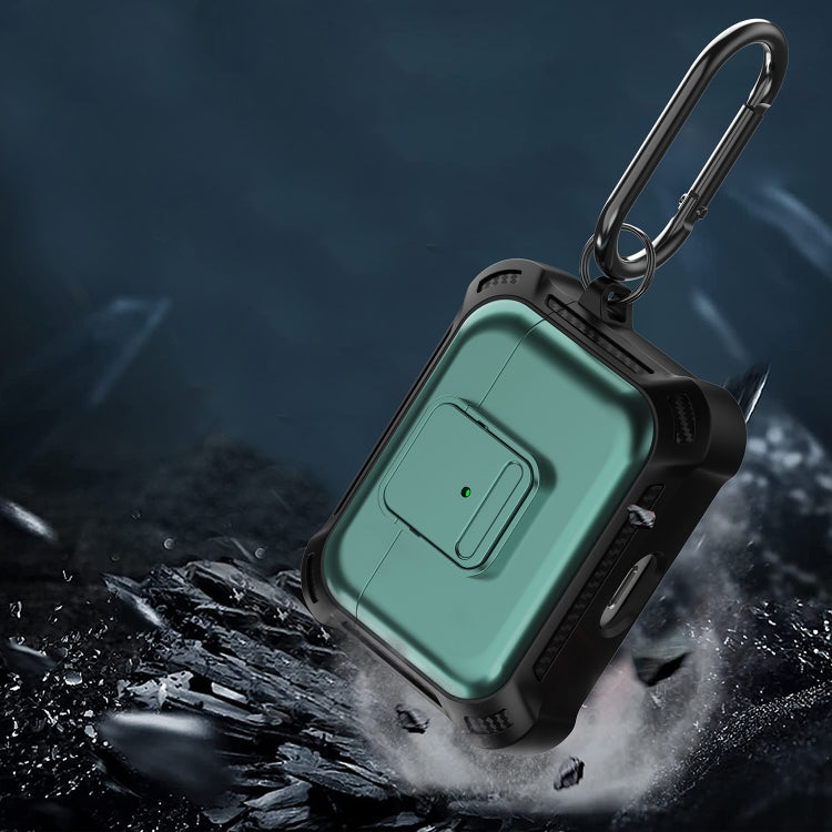 For AirPods Pro TPU + PC Shockproof Earphone Protective Case with Switch(Red) - For AirPods Pro by PMC Jewellery | Online Shopping South Africa | PMC Jewellery | Buy Now Pay Later Mobicred