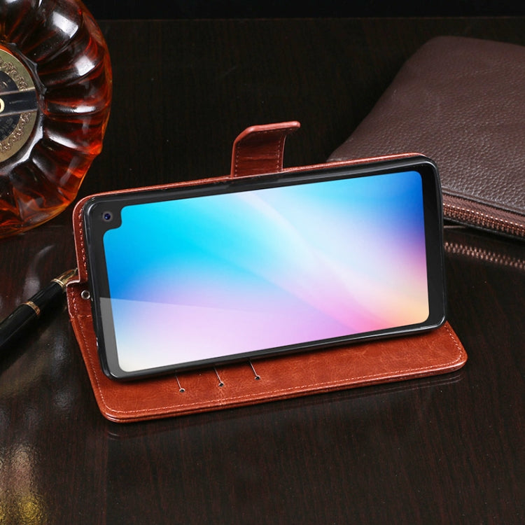 For Blackview BV6100 idewei Crazy Horse Texture Horizontal Flip Leather Case with Holder & Card Slots & Wallet(Sky Blue) - More Brand by idewei | Online Shopping South Africa | PMC TechLife | Buy Now Pay Later Mobicred