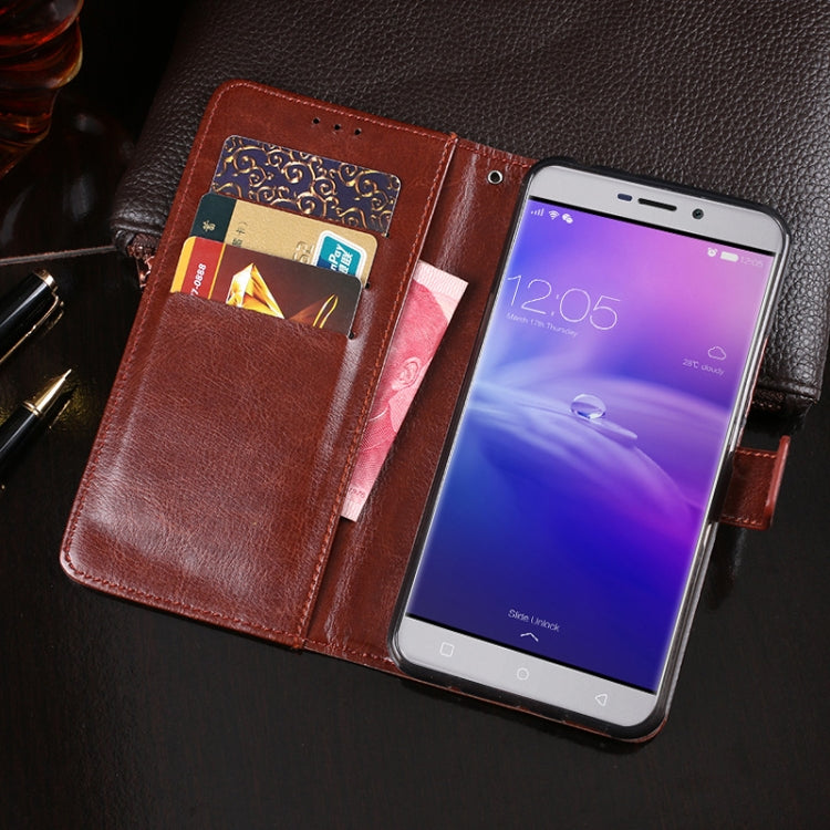 For Blackview R7 idewei Crazy Horse Texture Horizontal Flip Leather Case with Holder & Card Slots & Wallet(Brown) - More Brand by idewei | Online Shopping South Africa | PMC TechLife | Buy Now Pay Later Mobicred