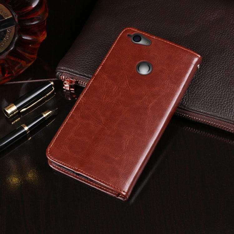 For Blackview R7 idewei Crazy Horse Texture Horizontal Flip Leather Case with Holder & Card Slots & Wallet(Sky Blue) - More Brand by idewei | Online Shopping South Africa | PMC TechLife | Buy Now Pay Later Mobicred