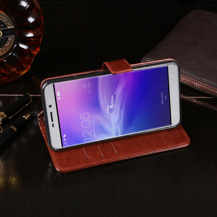 For Blackview R7 idewei Crazy Horse Texture Horizontal Flip Leather Case with Holder & Card Slots & Wallet(Sky Blue) - More Brand by idewei | Online Shopping South Africa | PMC TechLife | Buy Now Pay Later Mobicred