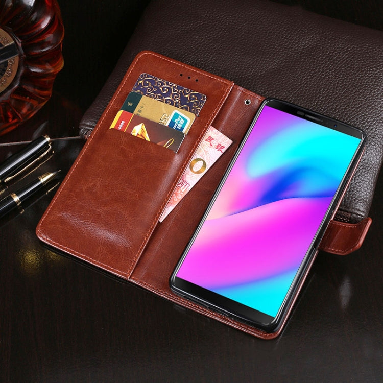 For Cubot J3 idewei Crazy Horse Texture Horizontal Flip Leather Case with Holder & Card Slots & Wallet(Dark Blue) - More Brand by idewei | Online Shopping South Africa | PMC Jewellery | Buy Now Pay Later Mobicred