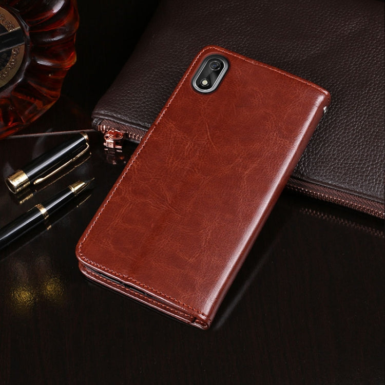 For Cubot J3 idewei Crazy Horse Texture Horizontal Flip Leather Case with Holder & Card Slots & Wallet(White) - free shipping - PMC Jewellery - Order now!