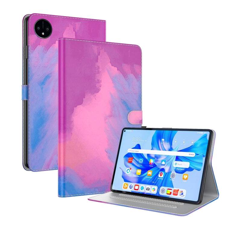 For Huawei MatePad Pro 11 2022 Watercolor Pattern Flip Leather Tablet Case(Purple Red) - Huawei by PMC TechLife | Online Shopping South Africa | PMC TechLife | Buy Now Pay Later Mobicred