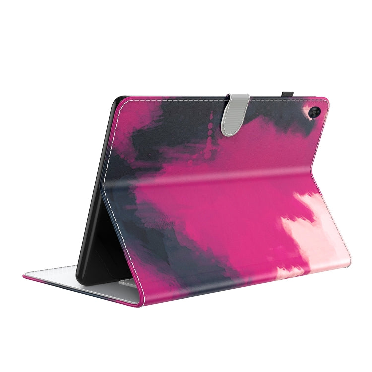 For Huawei MatePad SE Watercolor Pattern Flip Leather Tablet Case(Berry Color) - Huawei by PMC TechLife | Online Shopping South Africa | PMC TechLife | Buy Now Pay Later Mobicred