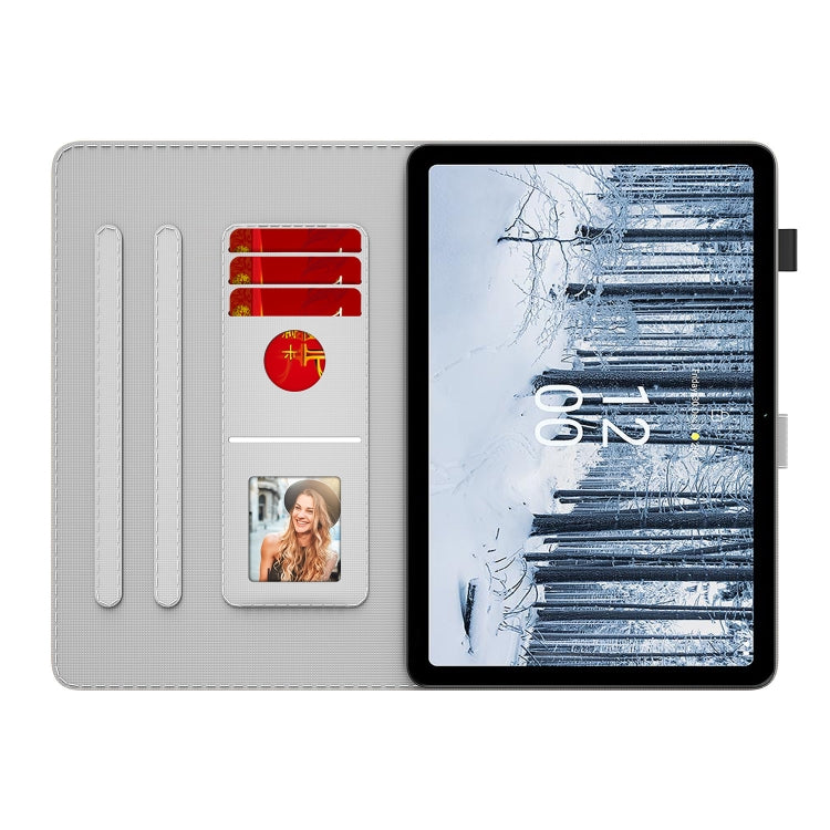 For Nokia T21 Watercolor Pattern Flip Leather Tablet Case(Autumn Leaves) - free shipping - PMC TechLife - Order now!