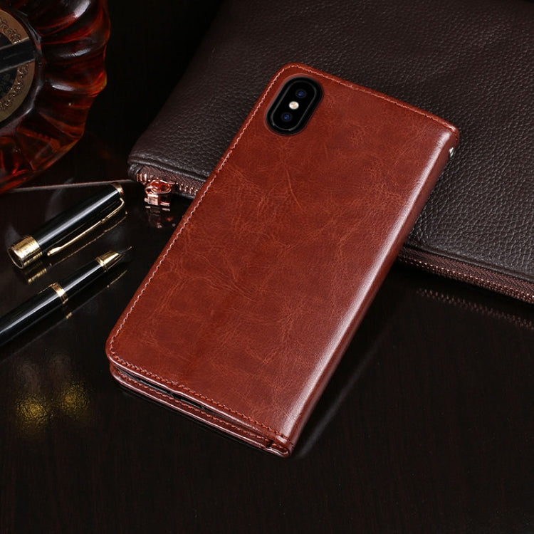 For Doogee X55 idewei  Crazy Horse Texture Horizontal Flip Leather Case with Holder & Card Slots & Wallet(Black) - More Brand by idewei | Online Shopping South Africa | PMC TechLife | Buy Now Pay Later Mobicred