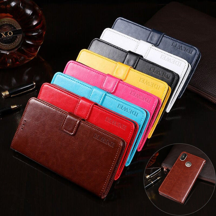 For Doogee X70 idewei  Crazy Horse Texture Horizontal Flip Leather Case with Holder & Card Slots & Wallet(Sky Blue) - More Brand by idewei | Online Shopping South Africa | PMC TechLife | Buy Now Pay Later Mobicred