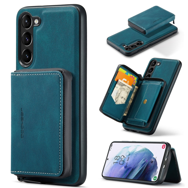 For Samsung Galaxy S24 5G JEEHOOD Magnetic Zipper Horizontal Flip Leather Phone Case(Blue) - free shipping - PMC Jewellery - Order now!
