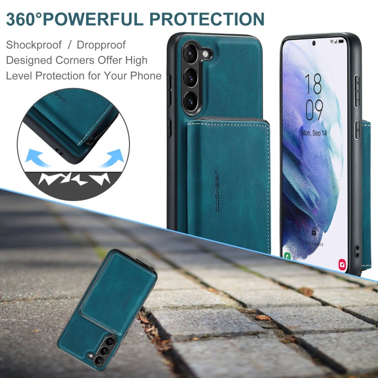 For Samsung Galaxy S24 5G JEEHOOD Magnetic Zipper Horizontal Flip Leather Phone Case(Blue) - free shipping - PMC Jewellery - Order now!