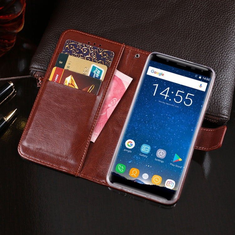 For Oukitel K5000 idewei  Crazy Horse Texture Horizontal Flip Leather Case with Holder & Card Slots & Wallet(White) - More Brand by idewei | Online Shopping South Africa | PMC Jewellery | Buy Now Pay Later Mobicred