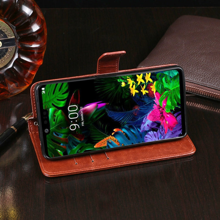 For LG G8 ThinQ idewei Crazy Horse Texture Horizontal Flip Leather Case with Holder & Card Slots & Wallet(Sky Blue) - LG Cases by idewei | Online Shopping South Africa | PMC Jewellery | Buy Now Pay Later Mobicred