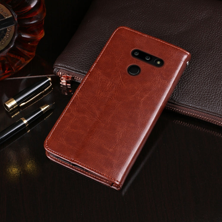 For LG G8 ThinQ idewei Crazy Horse Texture Horizontal Flip Leather Case with Holder & Card Slots & Wallet(White) - free shipping - PMC Jewellery - Order now!