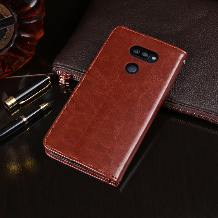 For LG K40S idewei Crazy Horse Texture Horizontal Flip Leather Case with Holder & Card Slots & Wallet(White) - LG Cases by idewei | Online Shopping South Africa | PMC Jewellery | Buy Now Pay Later Mobicred