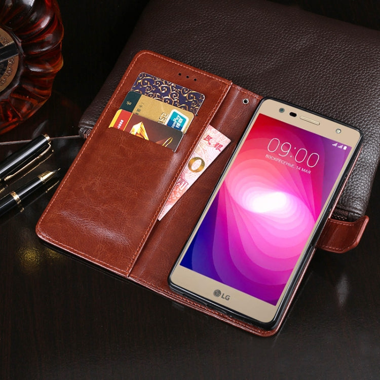 For LG X power2 idewei Crazy Horse Texture Horizontal Flip Leather Case with Holder & Card Slots & Wallet(Red) - LG Cases by idewei | Online Shopping South Africa | PMC Jewellery | Buy Now Pay Later Mobicred