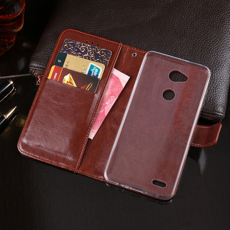 For LG X power3 idewei Crazy Horse Texture Horizontal Flip Leather Case with Holder & Card Slots & Wallet(Sky Blue) - LG Cases by idewei | Online Shopping South Africa | PMC Jewellery | Buy Now Pay Later Mobicred