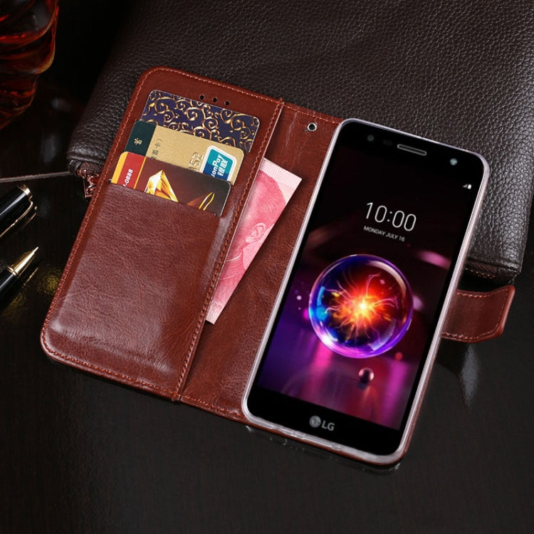 For LG X power3 idewei Crazy Horse Texture Horizontal Flip Leather Case with Holder & Card Slots & Wallet(Sky Blue) - LG Cases by idewei | Online Shopping South Africa | PMC Jewellery | Buy Now Pay Later Mobicred