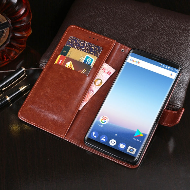 For Ulefone MIX 2 idewei  Crazy Horse Texture Horizontal Flip Leather Case with Holder & Card Slots & Wallet(Sky Blue) - free shipping - PMC Jewellery - Order now!