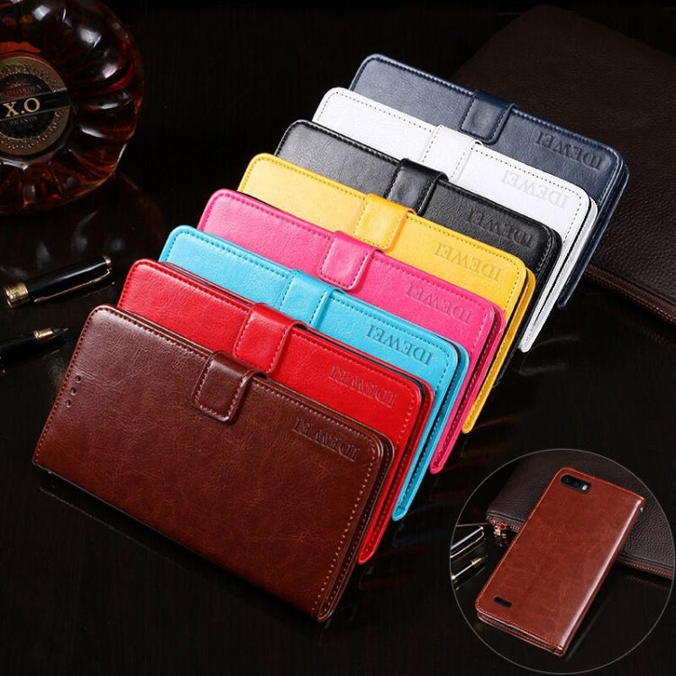 For Ulefone S1 idewei  Crazy Horse Texture Horizontal Flip Leather Case with Holder & Card Slots & Wallet(White) - Ulefone Cases by idewei | Online Shopping South Africa | PMC Jewellery | Buy Now Pay Later Mobicred