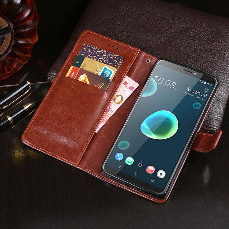 For HTC Desire 12+ idewei Crazy Horse Texture Horizontal Flip Leather Case with Holder & Card Slots & Wallet(Sky Blue) - More Brand by idewei | Online Shopping South Africa | PMC Jewellery | Buy Now Pay Later Mobicred