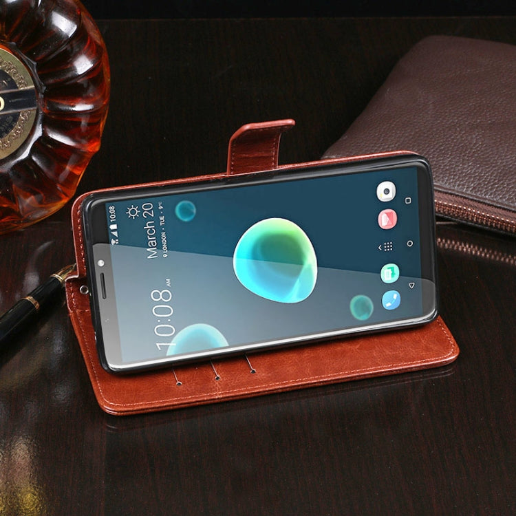 For HTC Desire 12+ idewei Crazy Horse Texture Horizontal Flip Leather Case with Holder & Card Slots & Wallet(Red) - More Brand by idewei | Online Shopping South Africa | PMC Jewellery | Buy Now Pay Later Mobicred