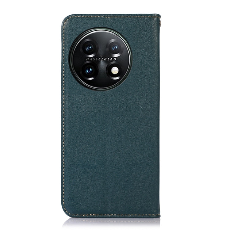 For OnePlus 11 5G KHAZNEH Nappa Top Layer Cowhide Leather Phone Case(Green) - OnePlus Cases by PMC TechLife | Online Shopping South Africa | PMC TechLife | Buy Now Pay Later Mobicred