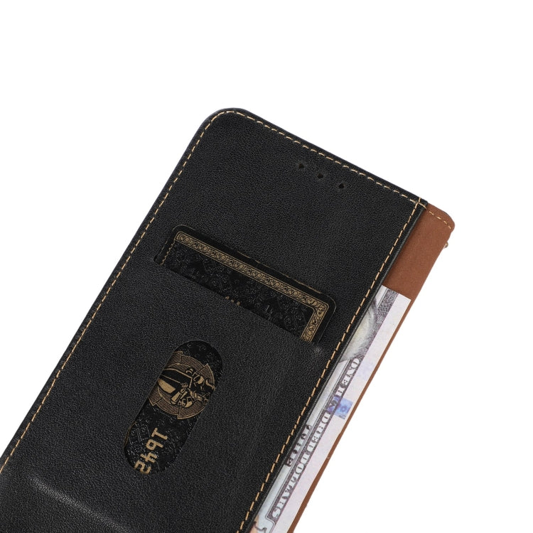 For Motorola Moto E13 4G 2023 KHAZNEH Nappa Top Layer Cowhide Leather Phone Case(Black) - free shipping - PMC TechLife - Order now!