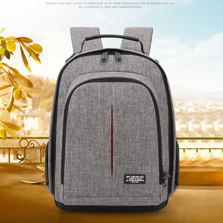 Small Waterproof Camera Backpack Shoulders SLR Camera Bag(Grey) - Backpack by PMC TechLife | Online Shopping South Africa | PMC TechLife | Buy Now Pay Later Mobicred
