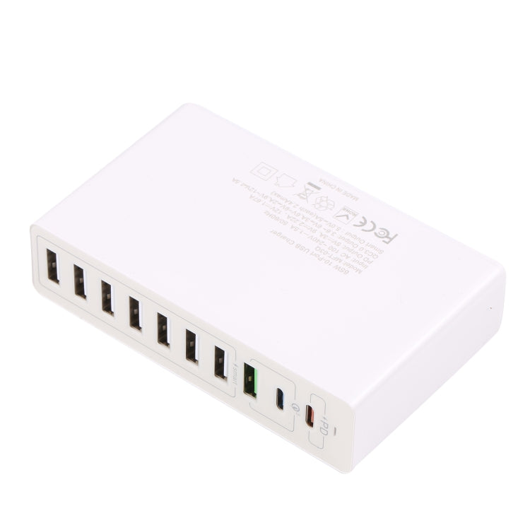 MFT-03Q 10 in 1 65W QC3.0 USB Smart Fast Charger, Plug Type:US Plug(White) - USB Charger by PMC TechLife | Online Shopping South Africa | PMC TechLife | Buy Now Pay Later Mobicred