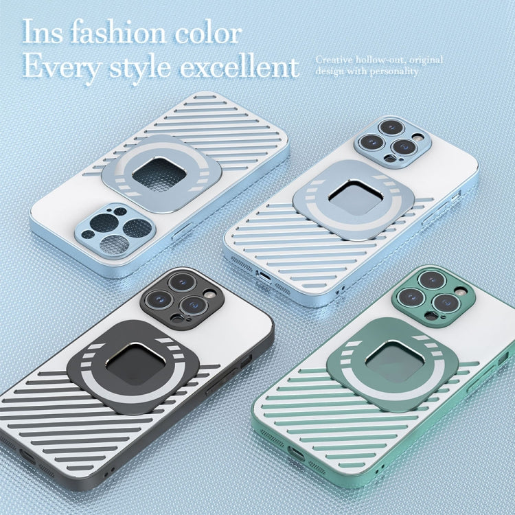 For iPhone 14 R-JUST Square Round Mirror PC+TPU Phone Case(Green) - free shipping - PMC TechLife - Order now!