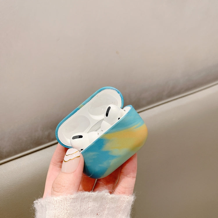 For AirPods Pro Ink Painting Water Sticker PC Earphone Case(Ink Color Cloud) - For AirPods Pro by PMC Jewellery | Online Shopping South Africa | PMC Jewellery | Buy Now Pay Later Mobicred