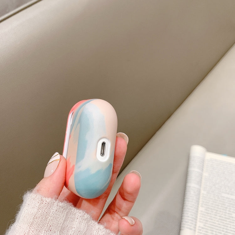 For AirPods Pro Ink Painting Water Sticker PC Earphone Case(Ink Rose Red) - For AirPods Pro by PMC Jewellery | Online Shopping South Africa | PMC Jewellery | Buy Now Pay Later Mobicred