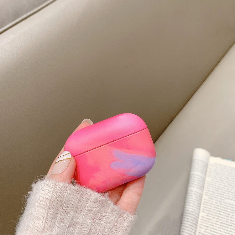 For AirPods Pro Ink Painting Water Sticker PC Earphone Case(Ink Rose Red) - For AirPods Pro by PMC Jewellery | Online Shopping South Africa | PMC Jewellery | Buy Now Pay Later Mobicred