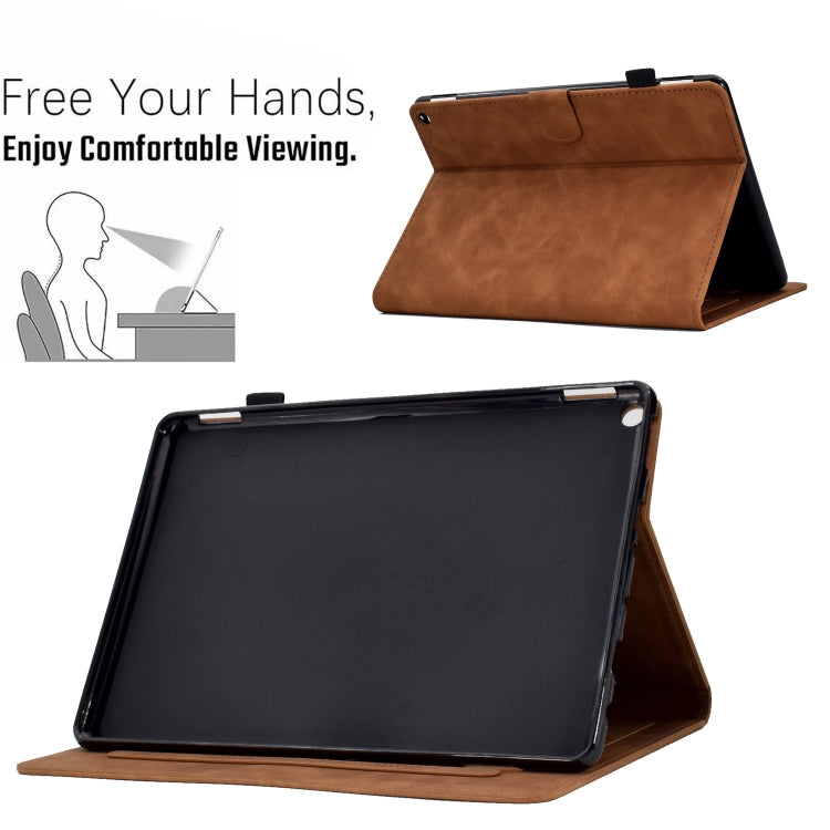 For Amazon Kindle Fire HD8 2022 Peony Butterfly Embossed Leather Smart Tablet Case(Brown) - Amazon by PMC TechLife | Online Shopping South Africa | PMC TechLife | Buy Now Pay Later Mobicred