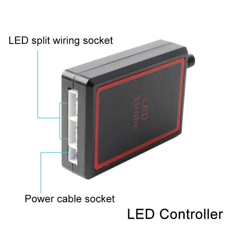 4 in 1 Car 16LEDs Grille Flash Lights Warning Lights with Wireless Remote Control(White Red) - Warning Lights by PMC TechLife | Online Shopping South Africa | PMC TechLife | Buy Now Pay Later Mobicred