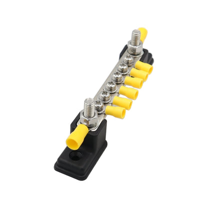 CP-3050 150A 12-48V RV Yacht 6-way Busbar with 8pcs Terminals(Black) - Booster Cable & Clip by PMC Jewellery | Online Shopping South Africa | PMC Jewellery | Buy Now Pay Later Mobicred