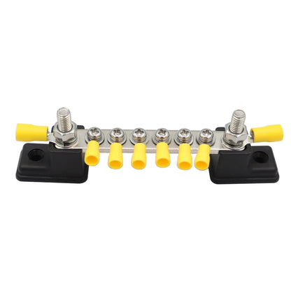 CP-3050 150A 12-48V RV Yacht 6-way Busbar with 8pcs Terminals(Black) - Booster Cable & Clip by PMC Jewellery | Online Shopping South Africa | PMC Jewellery | Buy Now Pay Later Mobicred