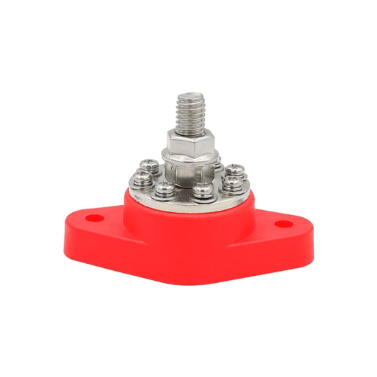 3/8 inch M10 RV Yacht 8-way Terminal Stud with 2 M5x20 Screws(Red) - Booster Cable & Clip by PMC Jewellery | Online Shopping South Africa | PMC Jewellery | Buy Now Pay Later Mobicred