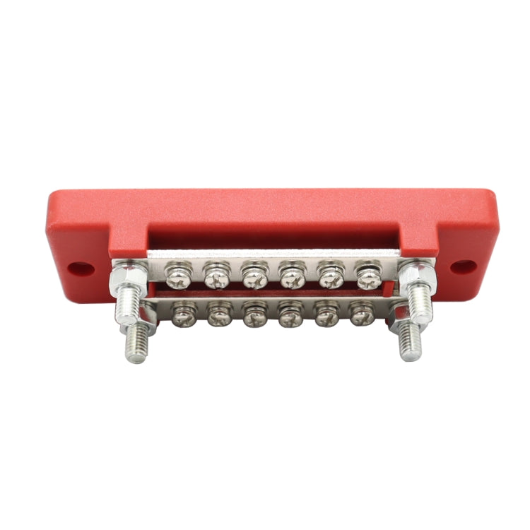 CP-3109-01 150A 12-48V RV Yacht Double-row 6-way Busbar(Red) - Booster Cable & Clip by PMC TechLife | Online Shopping South Africa | PMC TechLife | Buy Now Pay Later Mobicred
