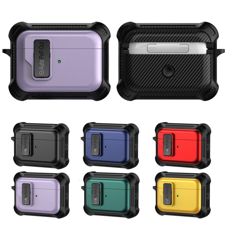 For AirPods Pro 2 Signal Flag Wireless Earphones Case with Security Lock(Black) - For AirPods Pro 2 by PMC Jewellery | Online Shopping South Africa | PMC Jewellery | Buy Now Pay Later Mobicred