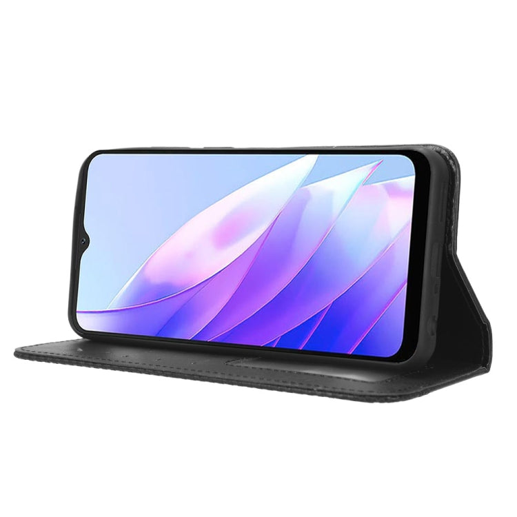 For Blackview A52 Magnetic Buckle Retro Texture Leather Phone Case(Black) - More Brand by PMC TechLife | Online Shopping South Africa | PMC TechLife