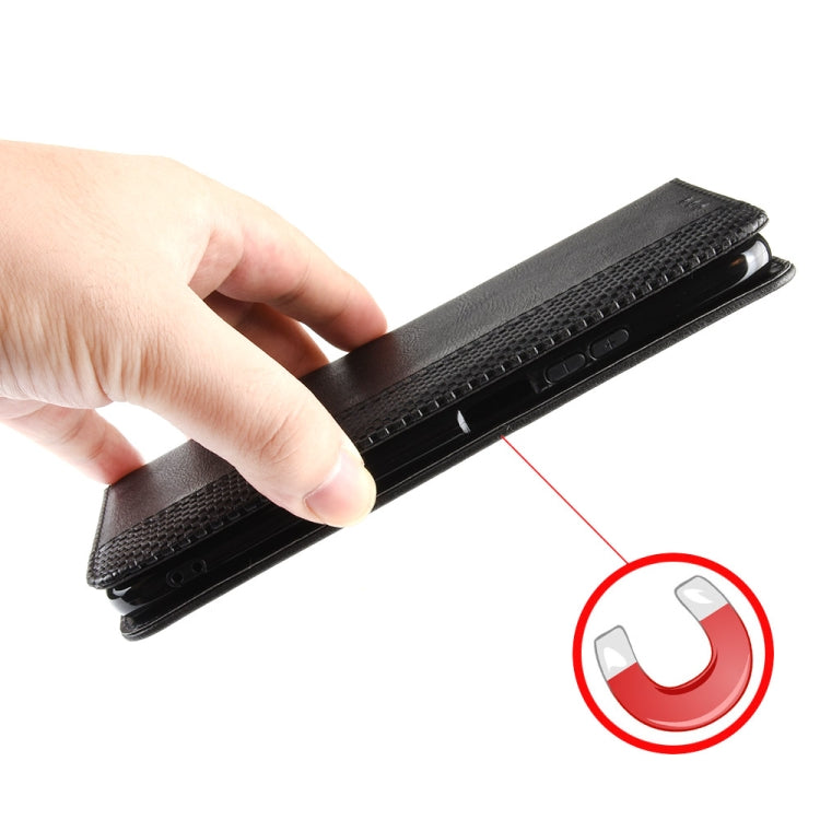For Blackview BV7200 Magnetic Buckle Retro Texture Leather Phone Case(Black) - More Brand by PMC TechLife | Online Shopping South Africa | PMC TechLife
