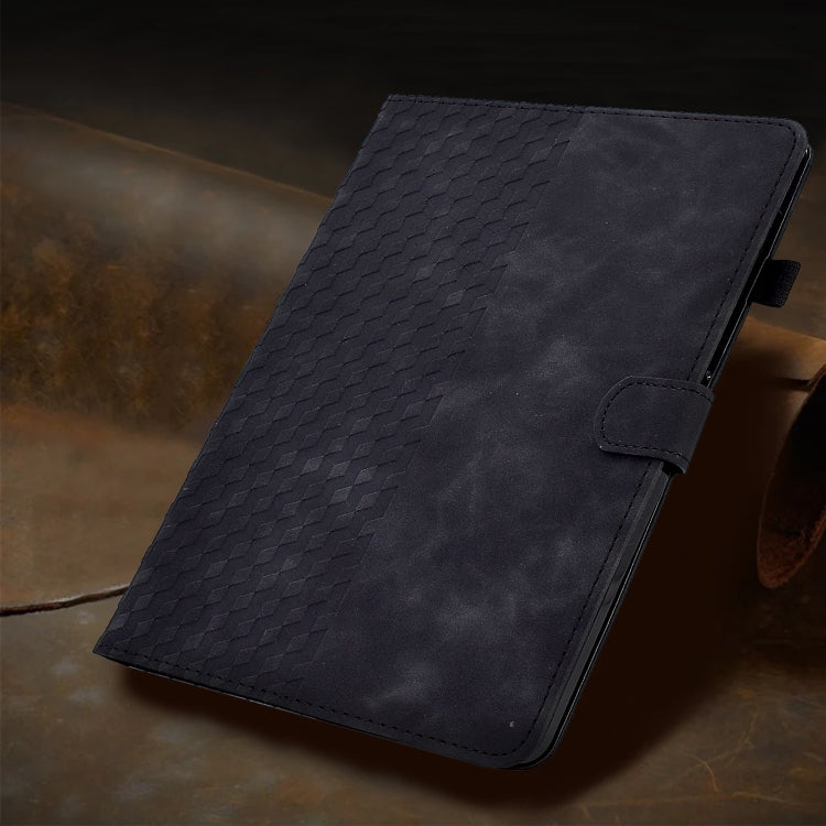 For Amazon Kindle Lite 2022 Rhombus Embossed Leather Tablet Case(Black) - Amazon by PMC TechLife | Online Shopping South Africa | PMC TechLife | Buy Now Pay Later Mobicred