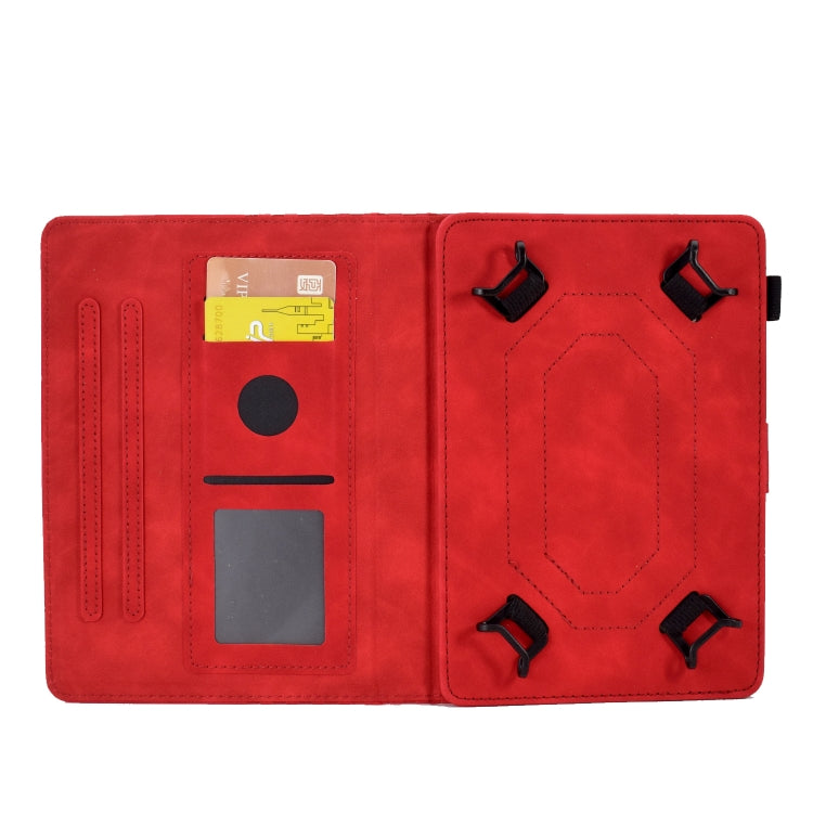 For 7.0 inch Universal Tablet Rhombus Embossed Leather Case(Red) - free shipping - PMC TechLife - Order now!