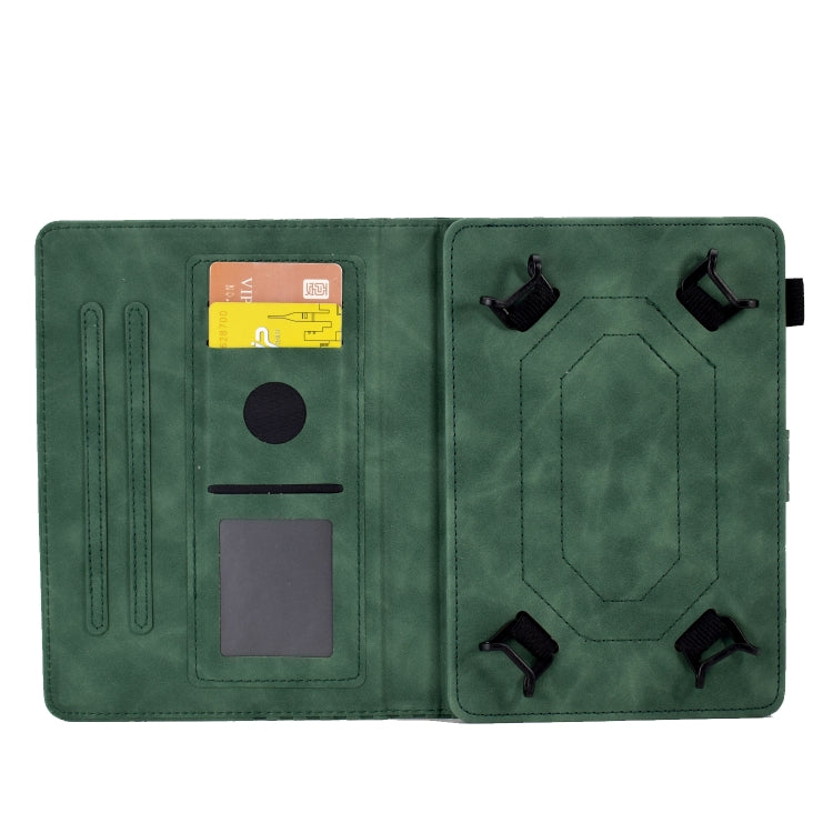 For 7.0 inch Universal Tablet Rhombus Embossed Leather Case(Green) - 7 inch by PMC TechLife | Online Shopping South Africa | PMC TechLife | Buy Now Pay Later Mobicred