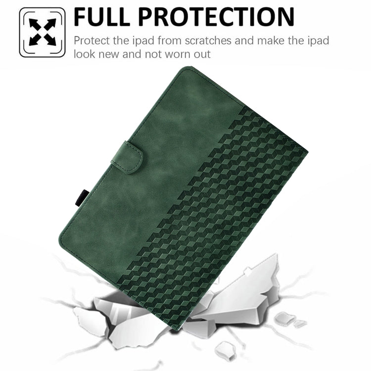 For 8.0 inch Universal Tablet Rhombus Embossed Leather Case(Green) - 8 inch by PMC TechLife | Online Shopping South Africa | PMC TechLife | Buy Now Pay Later Mobicred