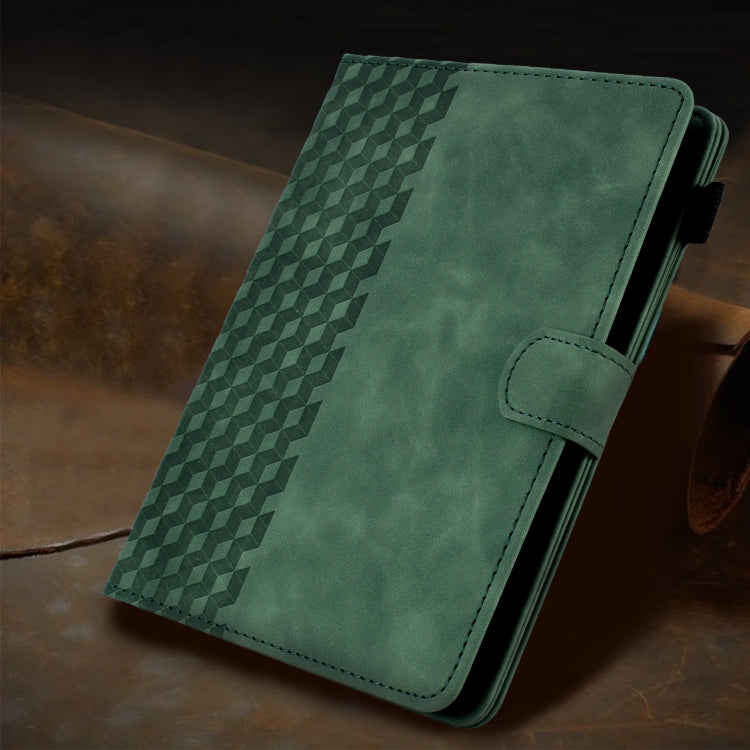 For 8.0 inch Universal Tablet Rhombus Embossed Leather Case(Green) - 8 inch by PMC TechLife | Online Shopping South Africa | PMC TechLife | Buy Now Pay Later Mobicred