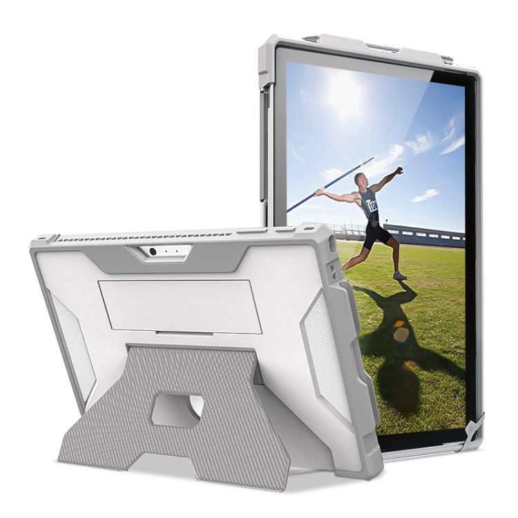 For MicroSoft Surface Pro 4 / 5 / 6 / 7 Armor Kickstand Shockproof Tablet Case(Grey White) - Microsoft by PMC TechLife | Online Shopping South Africa | PMC TechLife | Buy Now Pay Later Mobicred