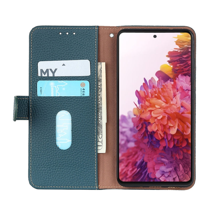 For Sony Xperia 10 IV KHAZNEH Litchi Genuine Leather Phone Case(Green) - Sony Cases by PMC TechLife | Online Shopping South Africa | PMC TechLife | Buy Now Pay Later Mobicred